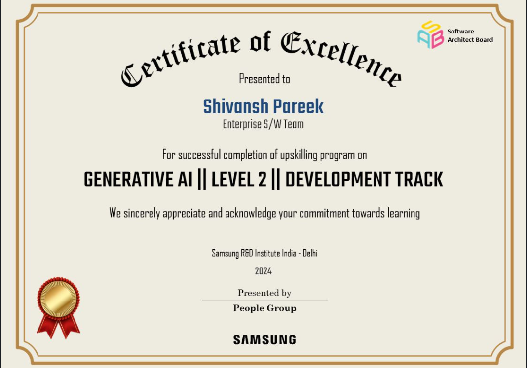 Generative AI Certificate